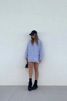 Sheila - Damska Bluza szara prosta oversize 'Felicia'