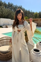 Sheila - Damskie Kimono z miękkiej wiskozy i lnu 'Aitana'